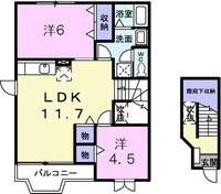栃木県佐野市堀米町(アパート)の賃貸物件の間取り