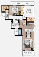 神奈川県川崎市中原区木月4(マンション)の賃貸物件の間取り