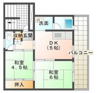 熊本県熊本市南区近見7(マンション)の賃貸物件の間取り