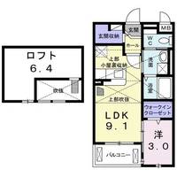 大阪府大東市南津の辺町(アパート)の賃貸物件の間取り