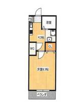 岡山県総社市井手の賃貸アパートの間取り