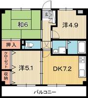 高知県高知市秦南町1(マンション)の賃貸物件の間取り