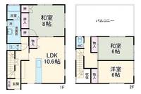 神奈川県横浜市中区本牧元町(一戸建)の賃貸物件の間取り