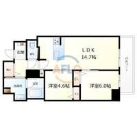 大阪府大阪市西区南堀江4(マンション)の賃貸物件の間取り