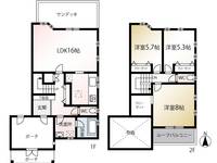 神奈川県横浜市青葉区あざみ野南4(一戸建)の賃貸物件の間取り