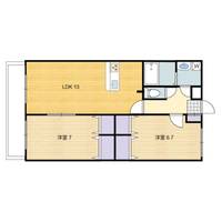 岡山県岡山市北区中井町1(マンション)の賃貸物件の間取り