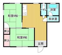 コーポ渋井A 202号室の間取り