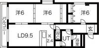 北海道札幌市西区西町北20(マンション)の賃貸物件の間取り
