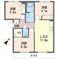 京都府福知山市篠尾新町1(マンション)の賃貸物件の間取り