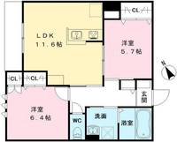 大阪府堺市北区百舌鳥梅町1(アパート)の賃貸物件の間取り