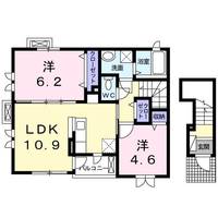 埼玉県吉川市中央3(アパート)の賃貸物件の間取り