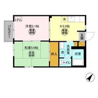 ソレイユ若葉Bの間取り