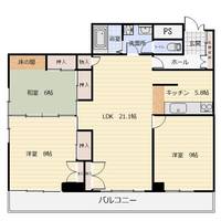 栃木県宇都宮市下戸祭2(マンション)の賃貸物件の間取り