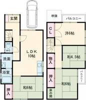 奈良県大和郡山市新町(一戸建)の賃貸物件の間取り