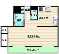 大阪府大阪市淀川区東三国4(マンション)の賃貸物件の間取り