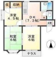 神奈川県小田原市中里(アパート)の賃貸物件の間取り