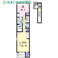 愛知県岡崎市舞木町字欠ノ上(アパート)の賃貸物件の間取り