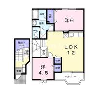 熊本県熊本市南区近見8(アパート)の賃貸物件の間取り