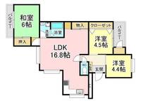 福岡県北九州市八幡西区萩原1(マンション)の賃貸物件の間取り