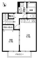 東京都狛江市岩戸南2(アパート)の賃貸物件の間取り