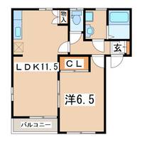 福島県郡山市字賀庄(アパート)の賃貸物件の間取り