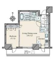 東京都港区南青山1(マンション)の賃貸物件の間取り