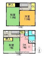 岐阜県岐阜市則武中2(一戸建)の賃貸物件の間取り