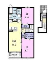 京都府亀岡市荒塚町1(アパート)の賃貸物件の間取り