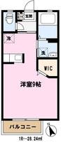 埼玉県川口市鳩ヶ谷本町3(アパート)の賃貸物件の間取り