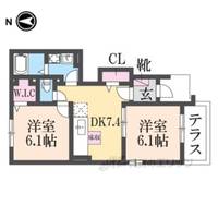 ジェルメ園部1の間取り