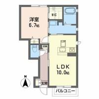 イースト・ガーデンAの間取り