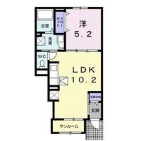 愛媛県四国中央市上柏町(アパート)の賃貸物件の間取り