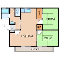宮崎県都城市平江町(アパート)の賃貸物件の間取り