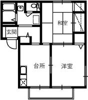 西中央ハイツII Eの間取り