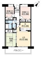 UR津田北町の間取り