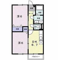 フラワーヒルズ B棟の間取り