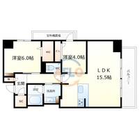 大阪府大阪市西区南堀江4(マンション)の賃貸物件の間取り