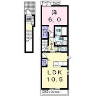 栃木県栃木市大町(アパート)の賃貸物件の間取り