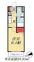千葉県市川市湊(マンション)の賃貸物件の間取り