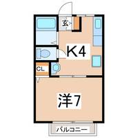 福島県郡山市開成3(アパート)の賃貸物件の間取り