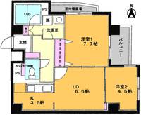 東京都江戸川区北葛西4(マンション)の賃貸物件の間取り