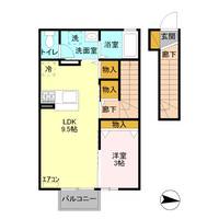 栃木県宇都宮市駒生町(アパート)の賃貸物件の間取り