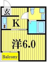 ボヌール蒲生の間取り