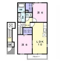茨城県潮来市日の出8(アパート)の賃貸物件の間取り