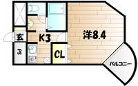 岡山県岡山市北区津島笹が瀬(マンション)の賃貸物件の間取り