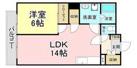福岡県北九州市八幡西区皇后崎町(マンション)の賃貸物件の間取り