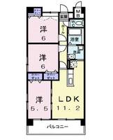 福島県福島市西中央5(マンション)の賃貸物件の間取り