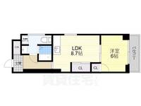 大阪府茨木市元町(マンション)の賃貸物件の間取り