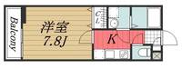 千葉県千葉市花見川区検見川町1(アパート)の賃貸物件の間取り