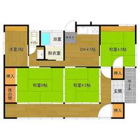 宮崎県都城市吉尾町(一戸建)の賃貸物件の間取り